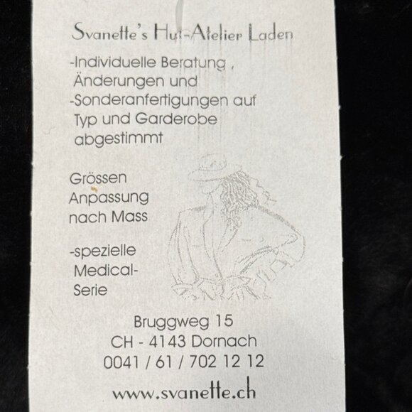 NWT Vintage Faux Fur Black Bear Fuzzy Hat from Sweden Size 56 CM or 22 1/2" - Picture 10 of 10